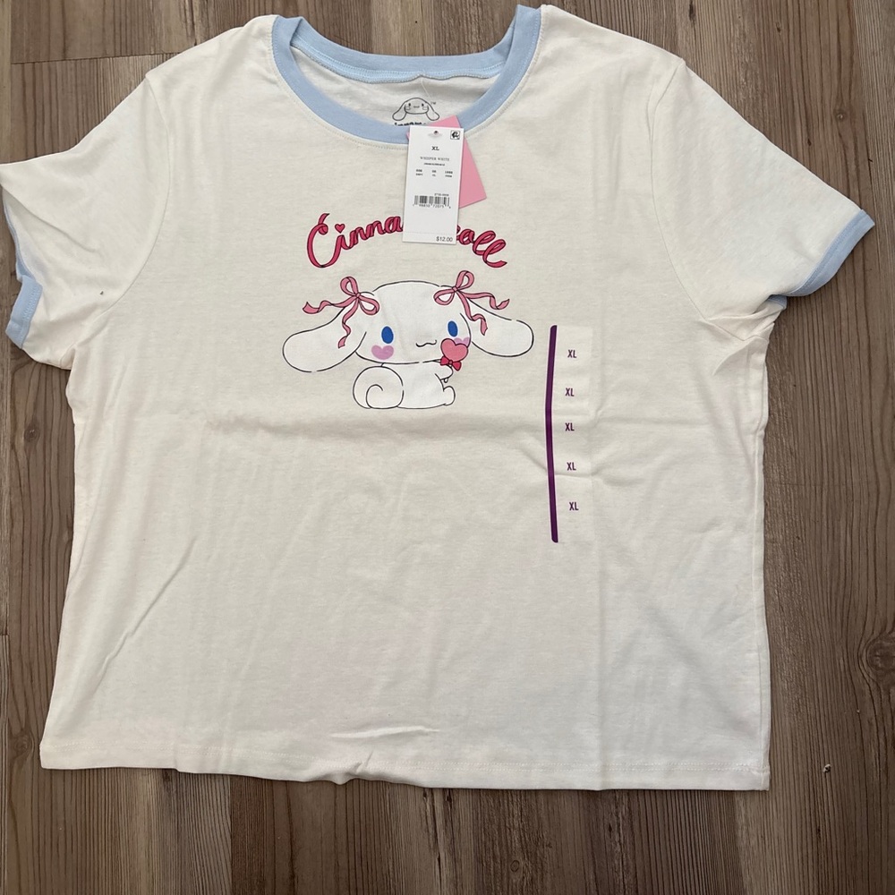 Cinnamoroll Kids White and Blue T-Shirt